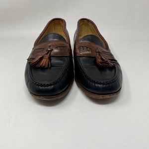 Allen Edmonds Mens Black and Brown Leather Loafers